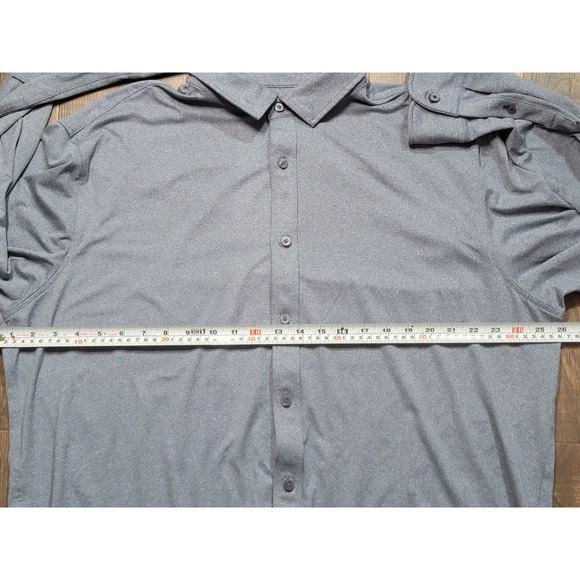 UNTUCKit Perf Tee BD Storm Button Up Shirt XX Large Long Sleeve Regular Fit - Picture 2 of 7